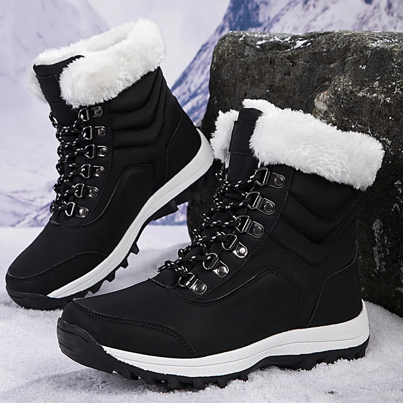 Winter Brand Women's Boots Plush Snow Boots Outdoor Non-slip Sneakers Women Warm  Waterproof Boots Fashion Casual Designer Shoes