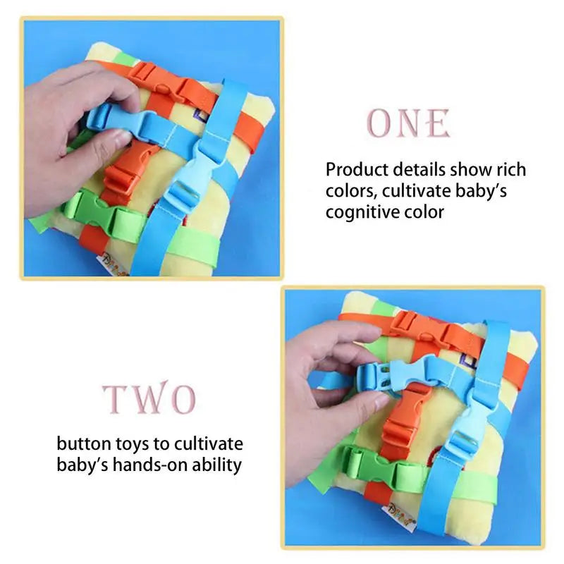 Montessori Baby Puzzle Buckle Dolls BusyBoard For Toddlers Kids Sensory Buckle Pillow Toy Activity Baby Learning Toys For Child