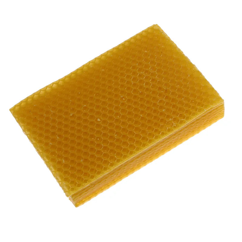 10Pcs Beeswax Sheets Candle Making Craft DIY Kits Honey Candles Maker Full Bees Wax Honeycomb Beekeeping Foundation Sheets