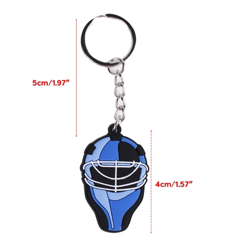 Cartoon Ice Hockey Pendant Keychain Keys Holder Winter Sports Decorative Keyring