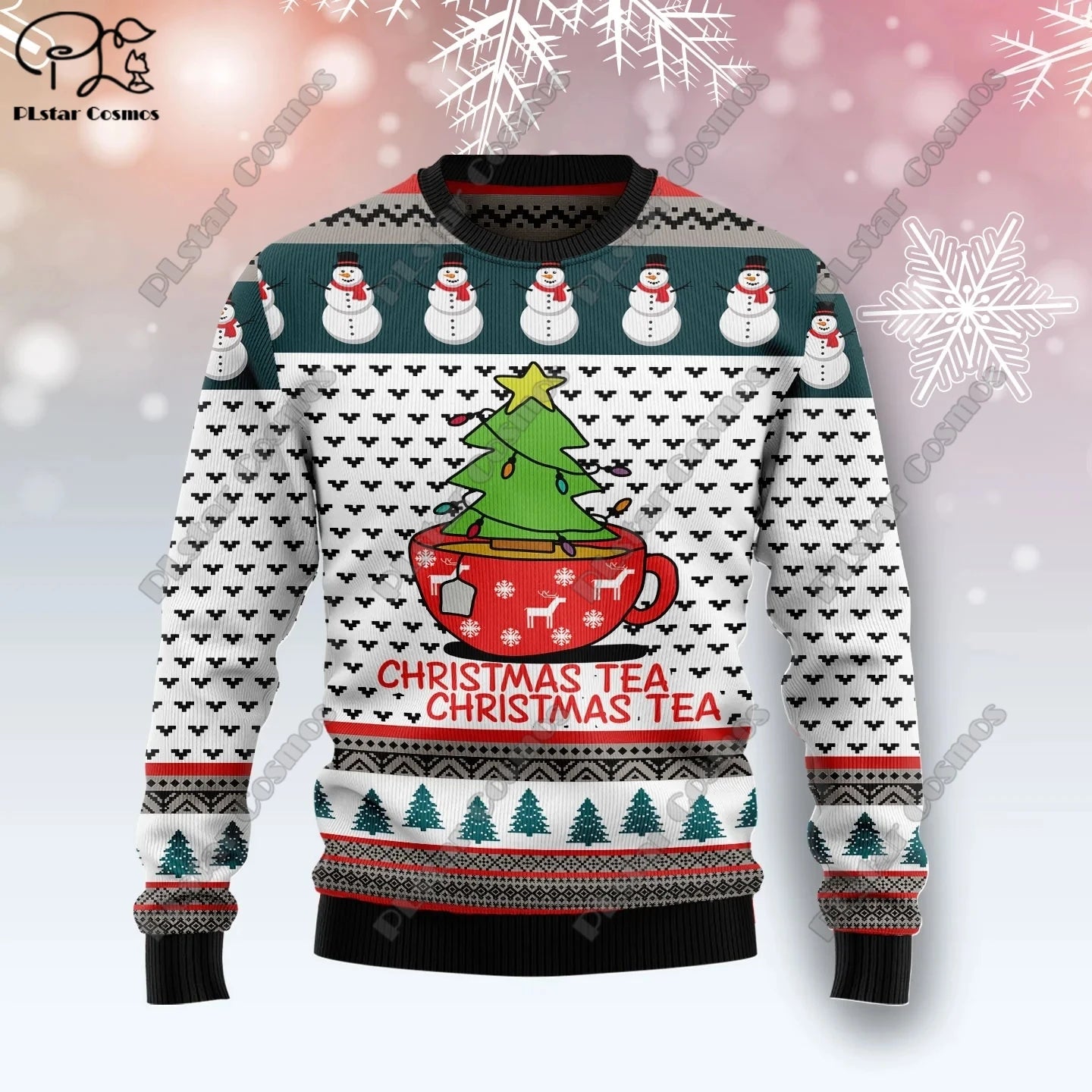 3D Printing Christmas Christmas Tree Santa Claus Tattoo Cat Animal Deer Bear Sweater Streetwear Casual Winter Sweatshirt  M2