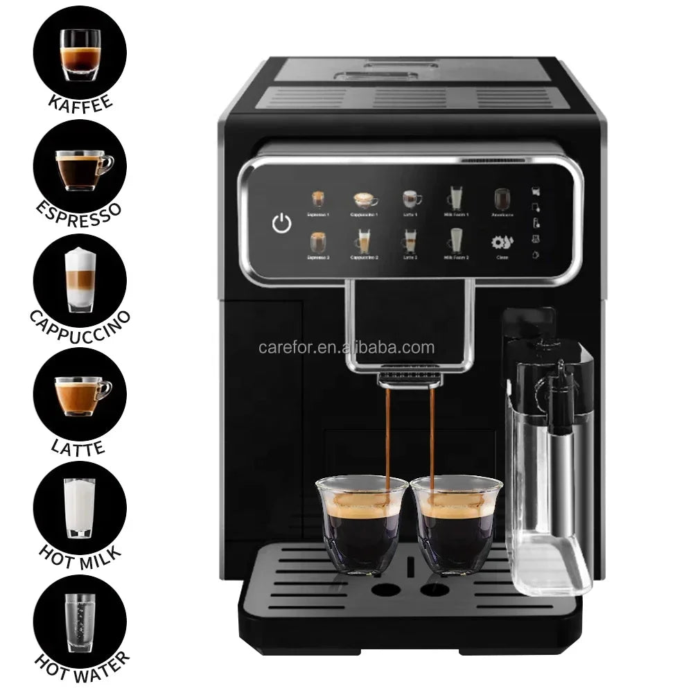 Wholesale Price Commercial 19 Bar Touch Screen Automatic Espresso Coffee Maker Machine With Grinder