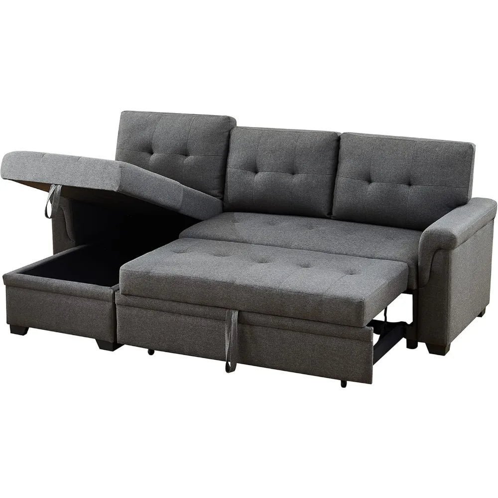 Sectional  - Versatile Sleeper Couch & Sofa Bed with Storage - Comfortable Couch with Storage, Small Sleeper Sofa counch