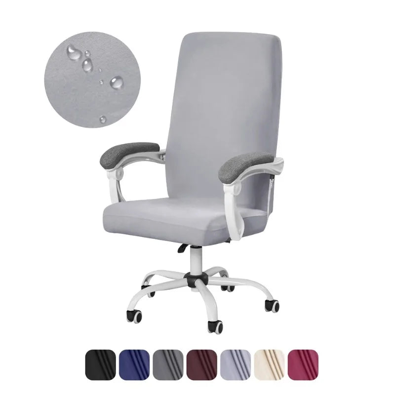 1pc Office Chair Cover Stretch Anti-dirty Elastane Cloth Computer Seat Cover Slipcover Universal Non-slip Game Chair Covers