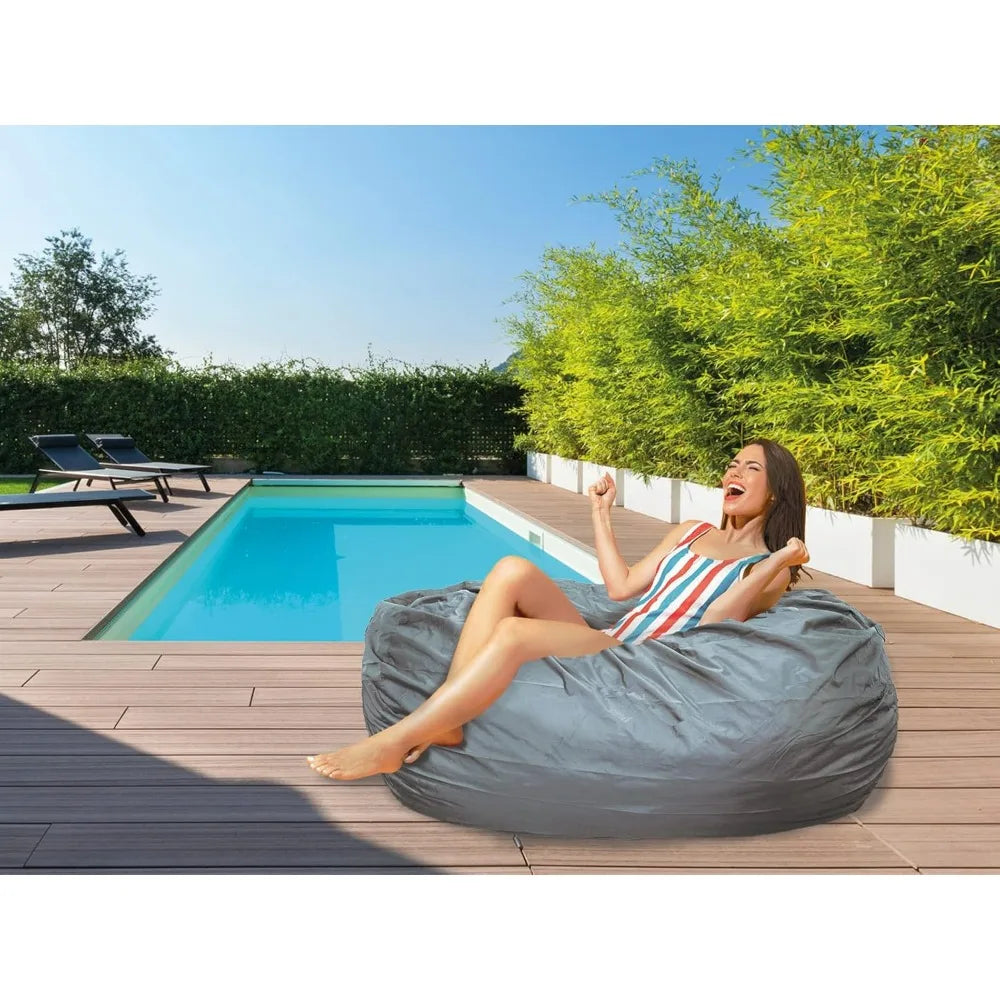 Outdoor/Indoor Bean Bag 7ft, Water-Repellent and Fading-Resistant, Comfortable Sack Chair for Patio, Backyard, Frontyard, Deck,