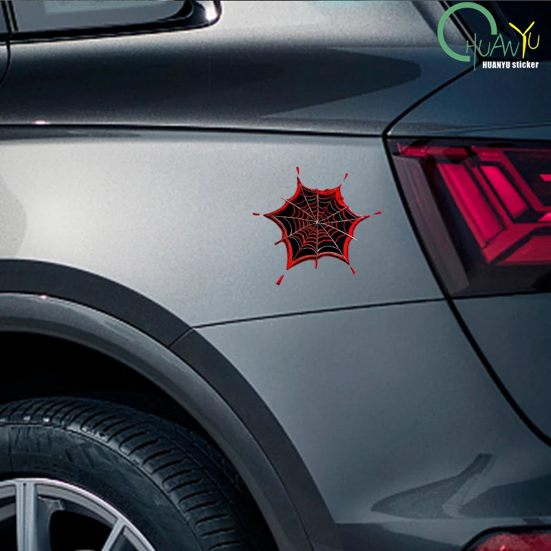 Hollow out car sticker Original spider web Halloween gothic punk classic texture concealer waterproof sticker