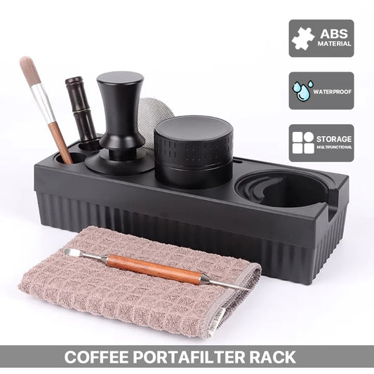 51/53/58mm ABS Coffee Portafilter Rack Distributor Holder Espresso Tamper Mat Stand Espresso Knock Box Coffee Accessories