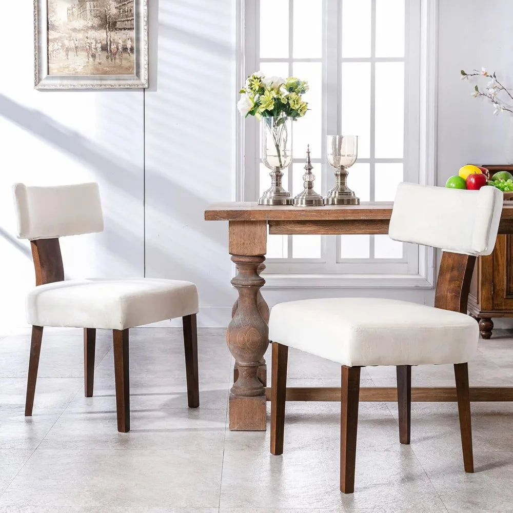 Dining Room Chair for Desk With Hardwood Frame Dining Table Chairs Velvet-beige 6PC Cream Chaises Chaise Salle a Manger Dinning