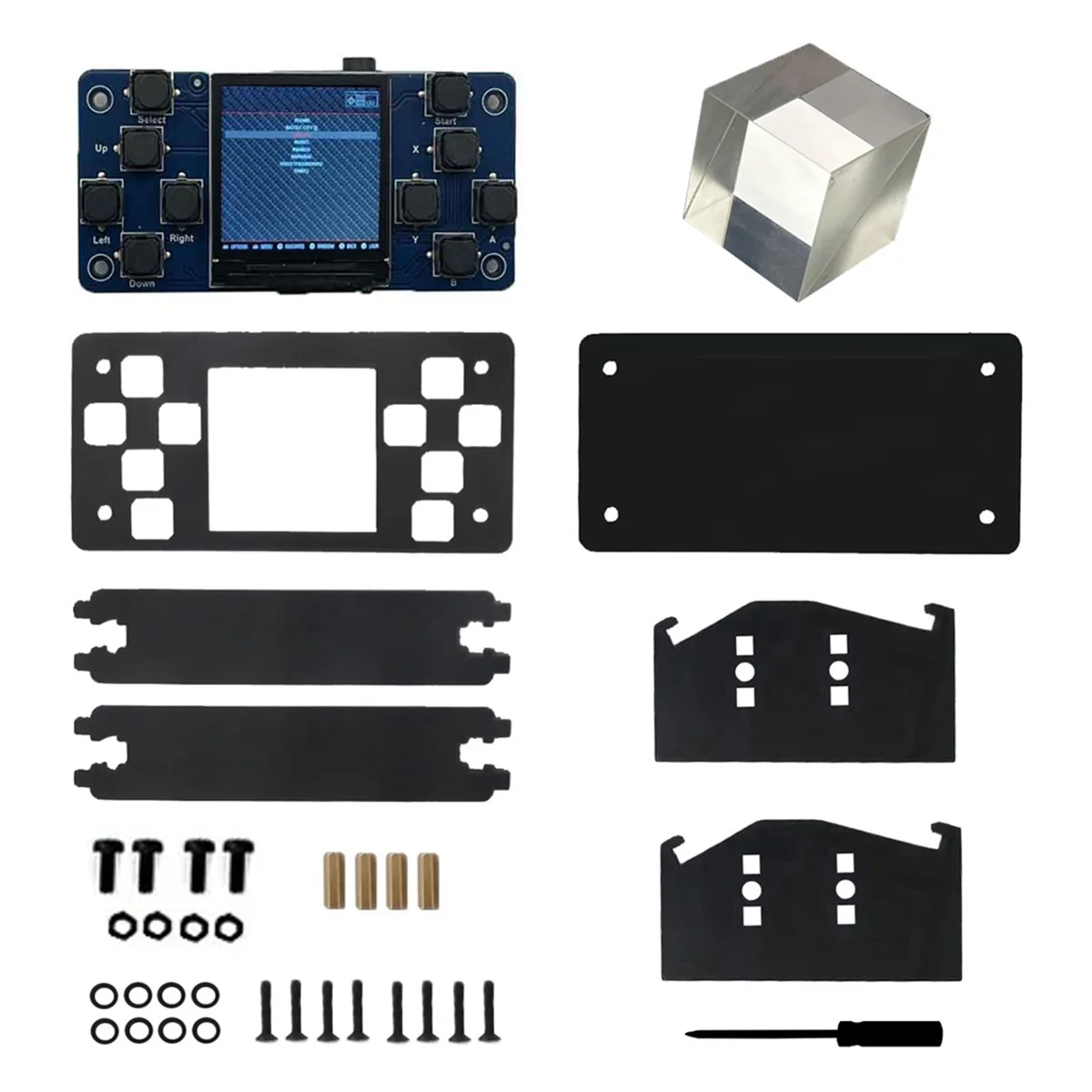 LCD 3D Display Kit Transparent Holographic Projector Screen Refractive Prism Game Mini TV for Raspberry Pi Zero