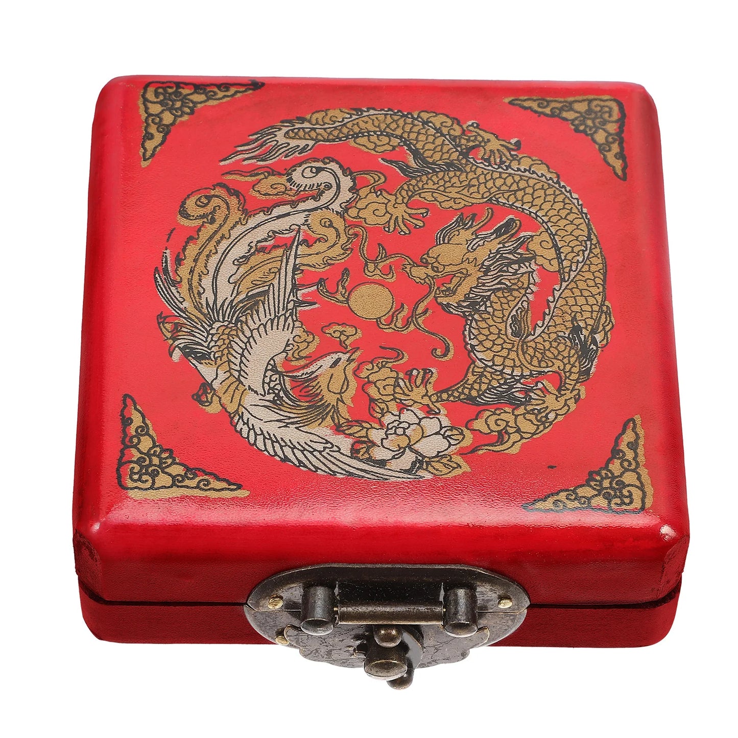 Chinese Jewelry Box Handmade Vintage Organizer Wooden Gift Trinket Case Dragon Bangle Container Bracelet Holder Women