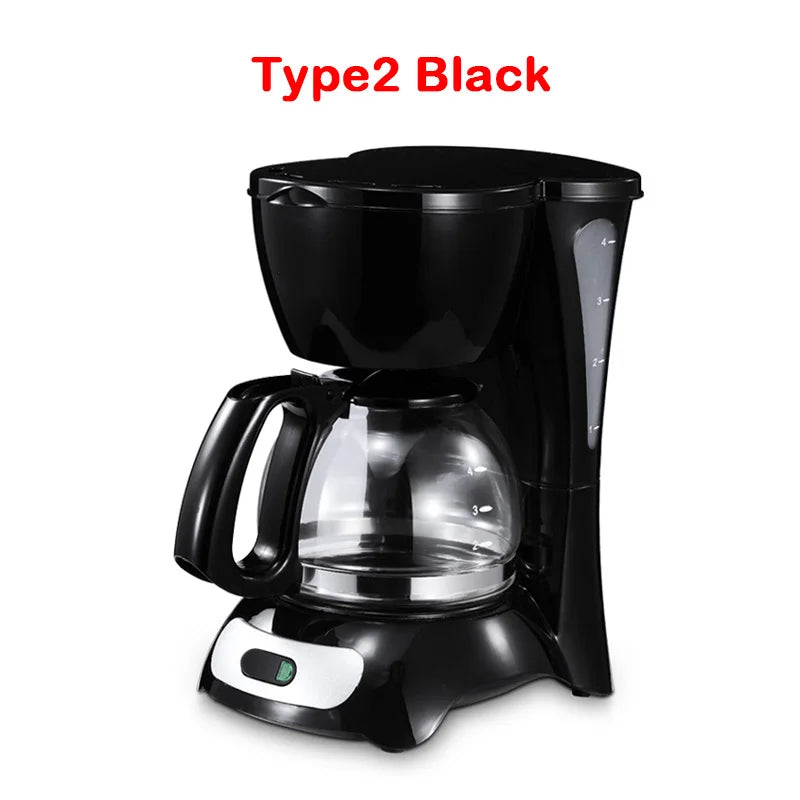 110V Electric Drip Coffee Maker 650ml Household Semi-automatic Brewing Tea Pot American Coffee Machine Espresso Cafe Maker 220V