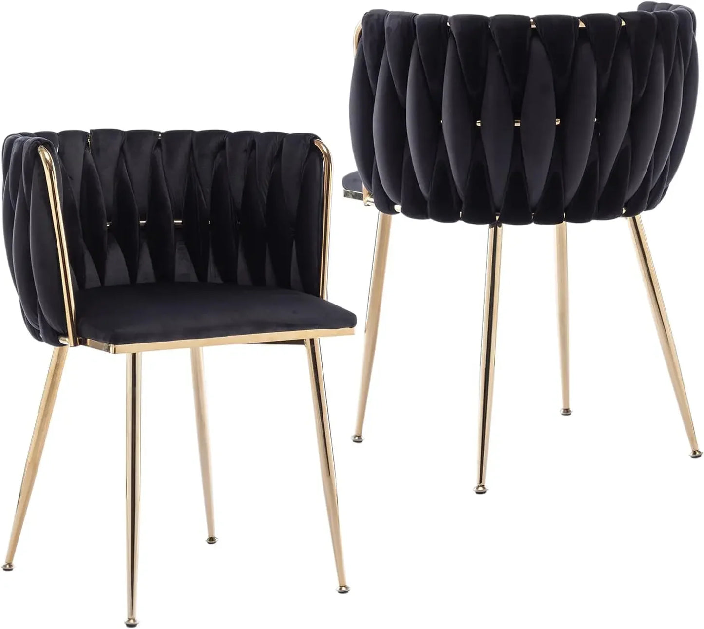 Velvet Dining Chairs,Dining Chair Set of4 with Gold Metal Legs for Living Room Bedroom Kitchen,Luxury Tufted Velvet Dining Chair