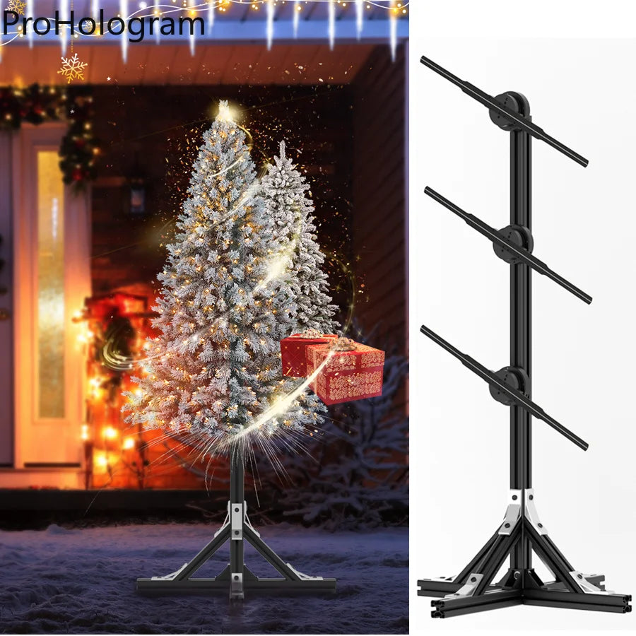 45cm 3D Hologram Projector Fan Advertising Display Stand Led Sign Holographic Lamp Player 3D Fan Stand Support Splicing