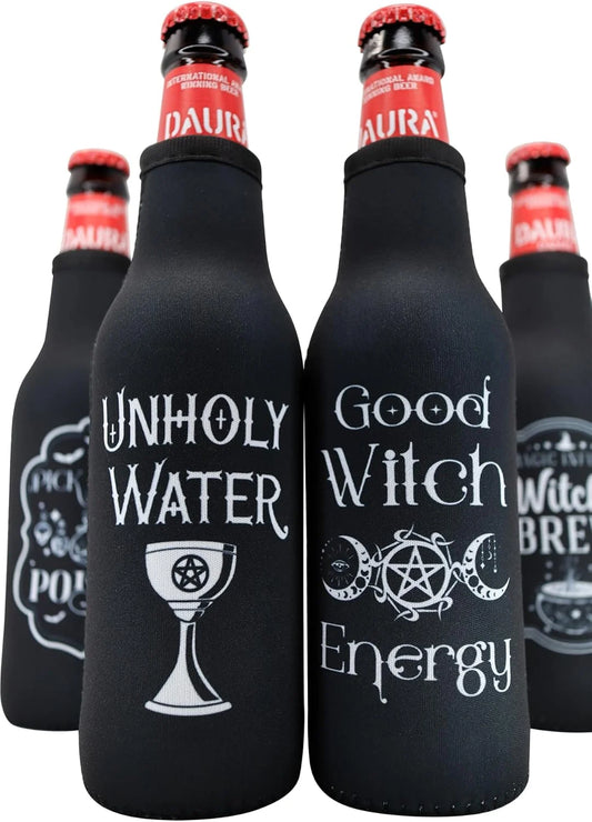 Halloween decoration Gothic Witchy Coolies for Women Goth Beach Accessories for Vacation Must Haves Stuff Themed Bottle Coolies