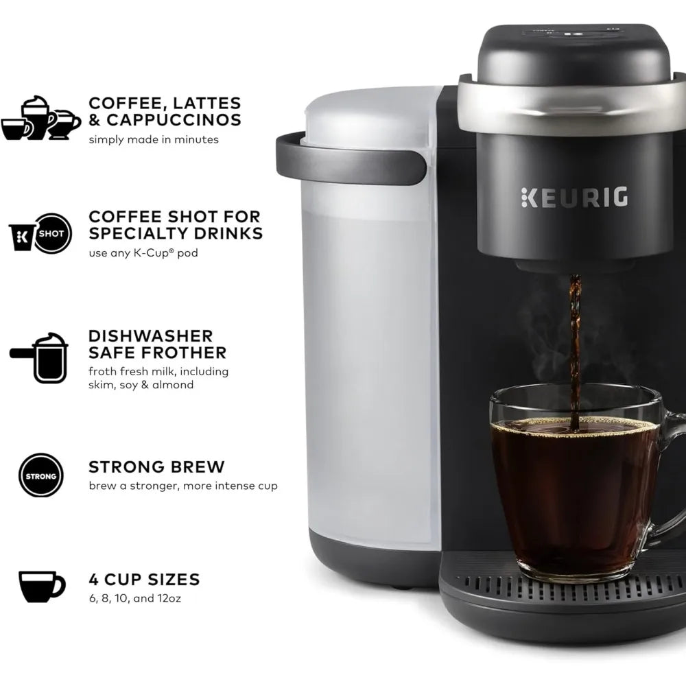 Duo Single Serve Coffee, Latte and Cappuccino Maker, 32 K-Cup Pods, Dark Charcoal