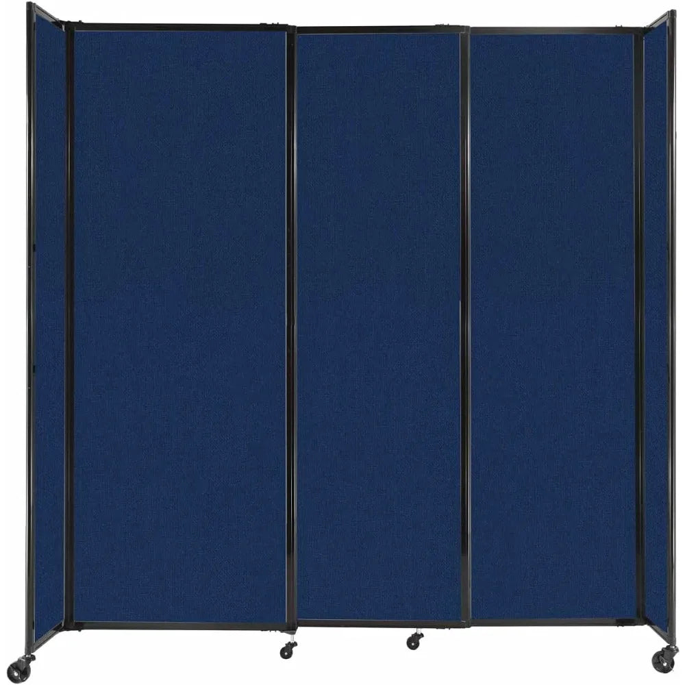 Sliding Portable Wall Partition,Temporary Room Separator | 7'2'' Wide X 7'6'' Tall  Fabric Panels,Freestanding Office Dividers