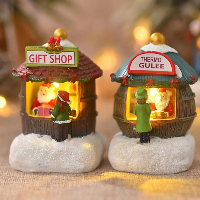 Christmas Decorations Snow House Village Resin Resin House Village Decorations Christmas Themed Crafts House For Living Rooms