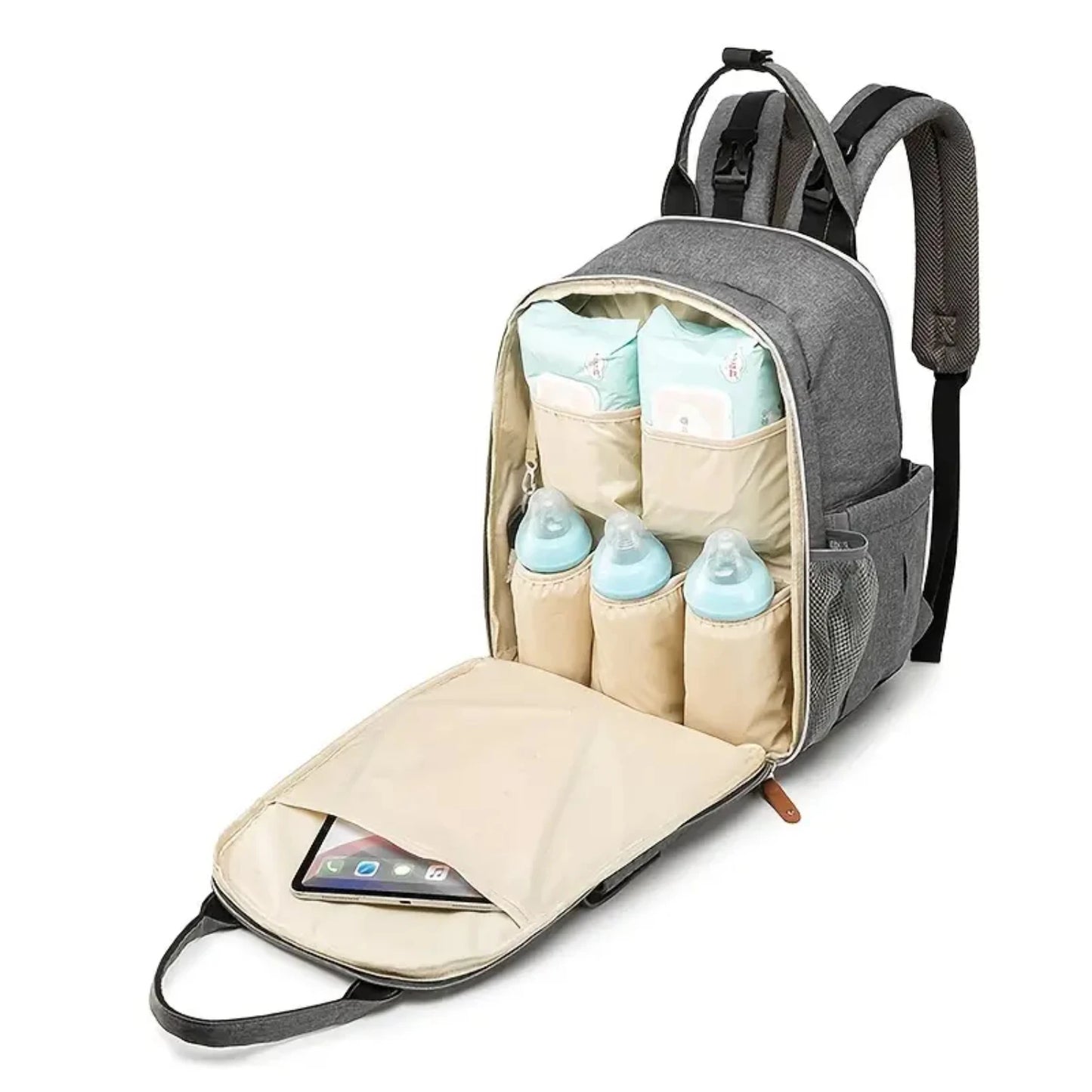 New Stylish Multifunctional Waterproof Diaper Bag | Large Capacity, Multiple Pockets, Shoulder Straps | Baby Essentials Organize