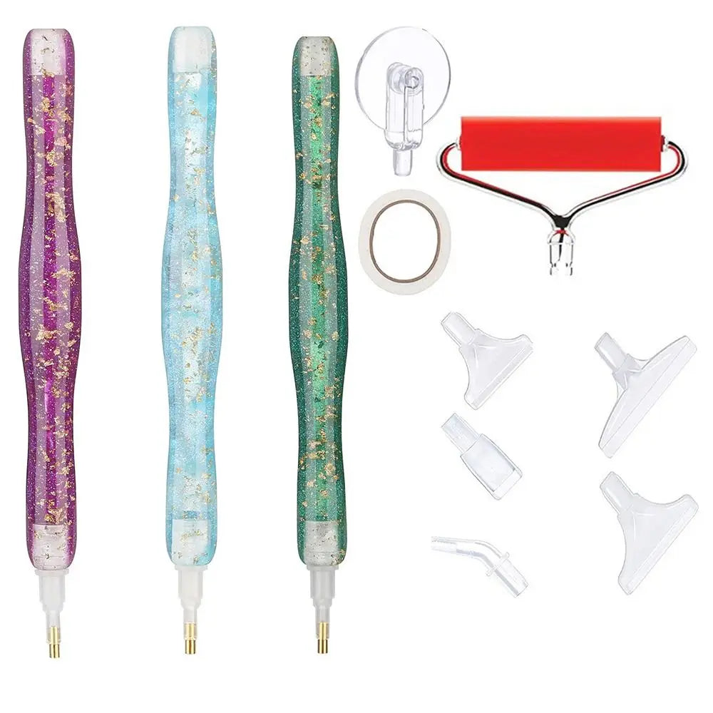 Embroidery Diamond Painting Pen Kit Cross Stitch Accessories Art Pens Glitter Diamond Painting Pen Adhesive Tape DIY Craft