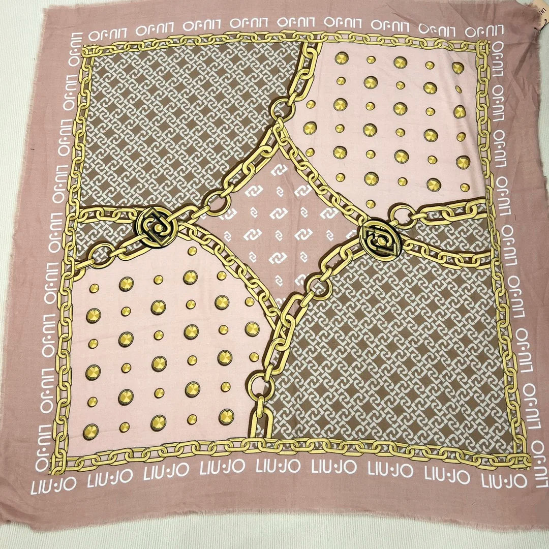 Original Foreign Trade Order Italy liu jo embroidered print, sun shading and warmth preservation, fashionable decorative scarf