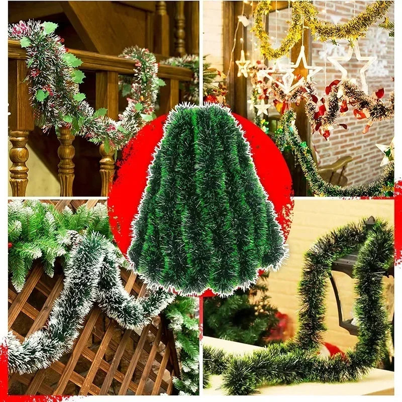 Christmas Decoration Green Belt Wreath DIY Christmas Tree Decoration Green Belt Wreath Hanging Pendant Home Party Decoration