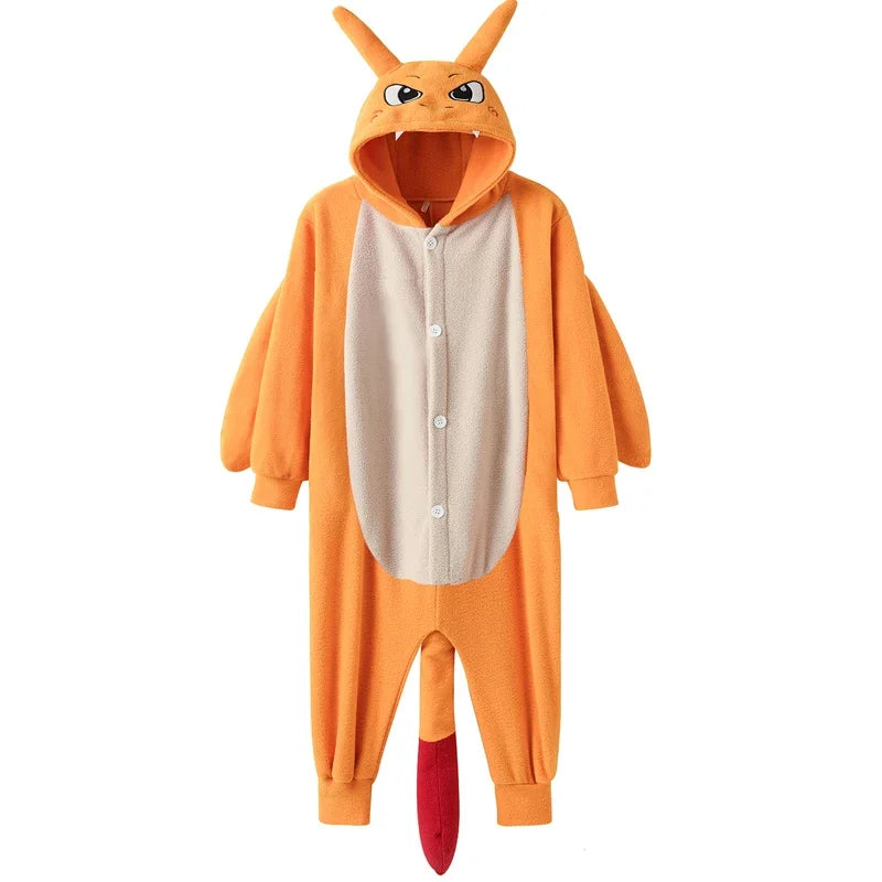 Pokemon Onesie Charizard Cosplay Costume Pajamas For Women Men One-Piece Kigurumi Full Body Pijama Anime Christmas Sleepwear