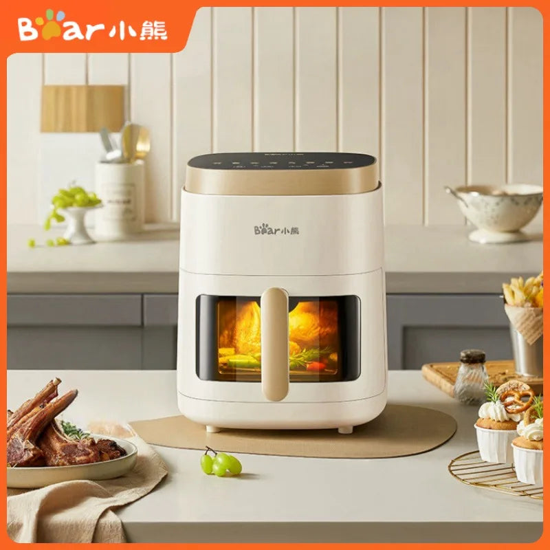 Bear Multi-function Air Fryer Household Electric Fryer 5L Large Capacity Frying and Baking Machine Touch Screen Control