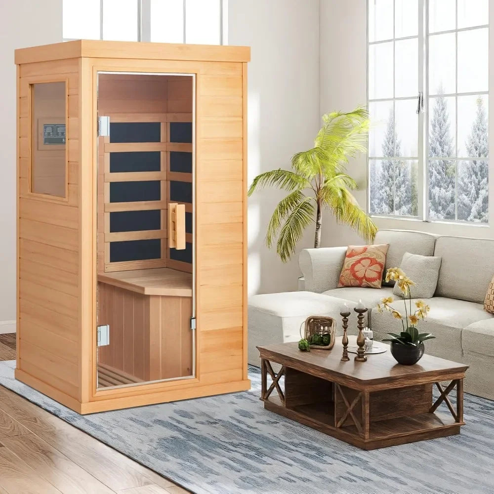 Sauna Infrared,Full Spectrum Infrared Sauna for Home, Indoor Dry Sauna with 4 Heater Panels,Suitable for living rooms