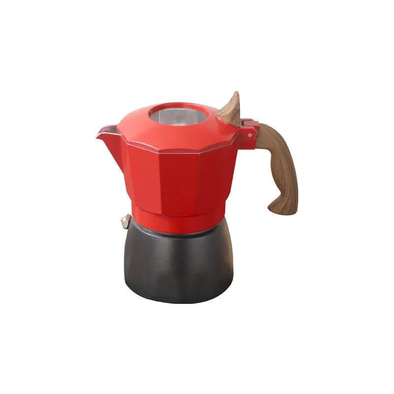 Double Valve Moka Pot Retro Outdoor Coffee Maker Espresso Machine for Home Use Small Moka Pot