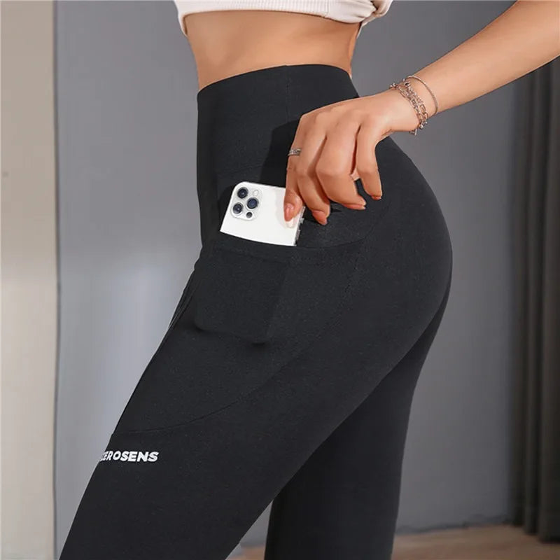 Seamless Leggings With Pocket Women Soft Workout Tights Fitness Outfits Yoga Pants High Waist Gym Wear Spandex Leggings