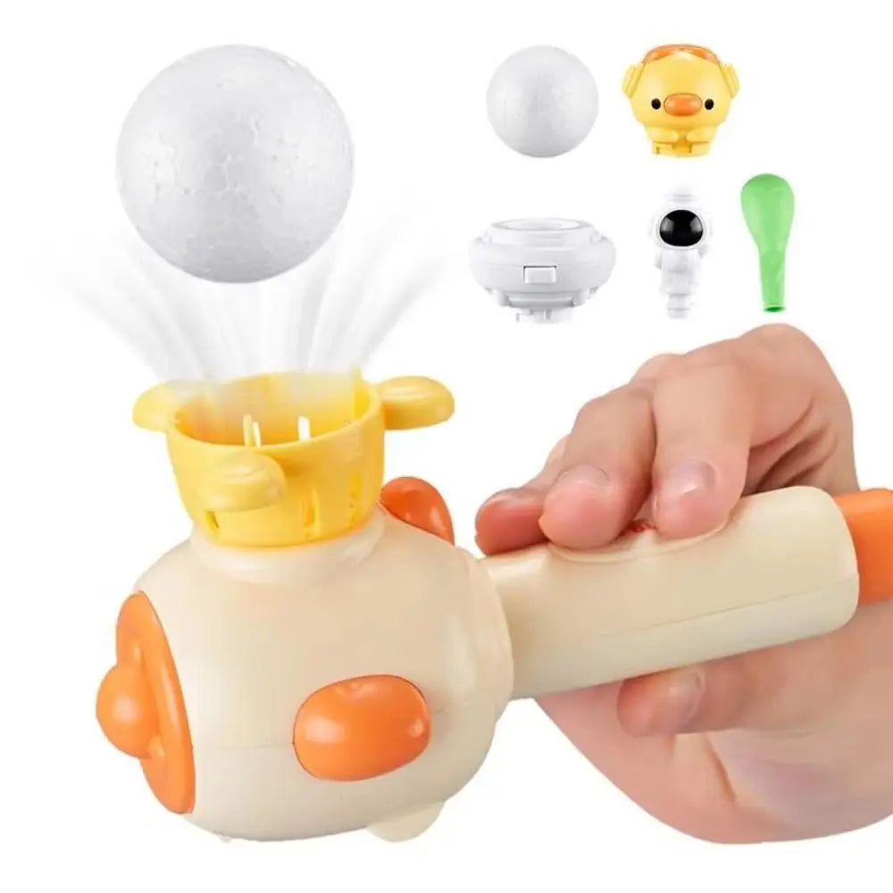 Cartoon Breathing Exerciser Toys 3-in-1 Funny Balloon Launcher Toy Plastic Early Childhood Education Educational Toys Travel