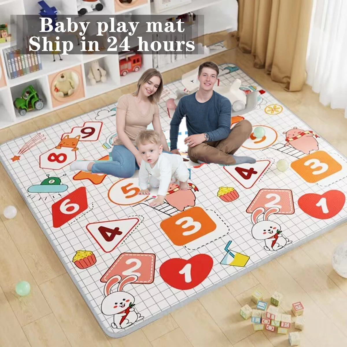 Non-toxic New EPE Environmentally Thick Baby Crawling Play Mat Folding Carpet Play Mat for Children's Mat Safety Kid Rug Playmat