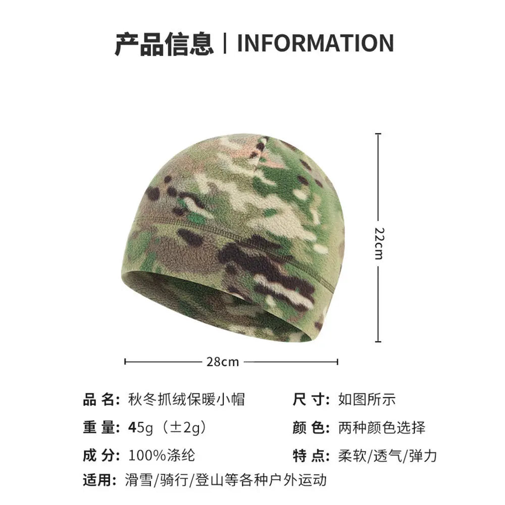 Winter Men Cycl Fleece Beanie Outdoor Sports Cold Head Cap Helmet Liner Windproof Mask Breathable Warm Masked Cap