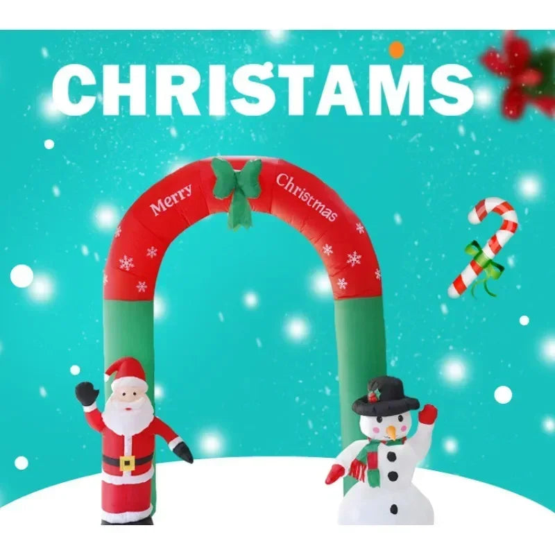 Christmas yard decoration venue decoration props inflatable Christmas arch Santa Claus snowman inflatable air model