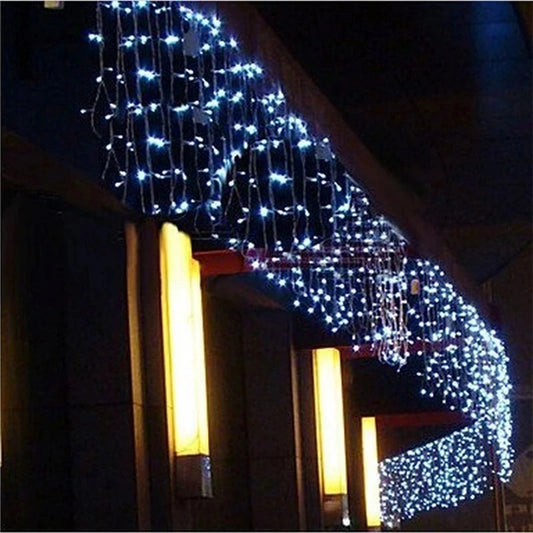 Christmas Garland LED Curtain Icicle String Light 220V 4.5m 100Leds Indoor Drop LED Party Garden Stage Outdoor Decorative Light