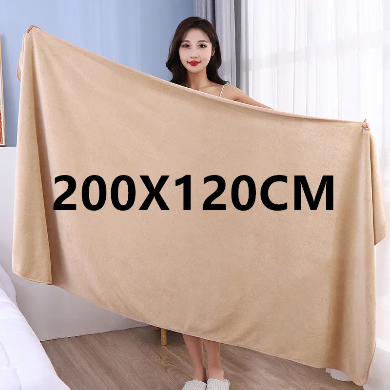 super large smooth and soft double-sided quick-drying microfiber bath towel thickened non-linting towel Sports beauty bath towe