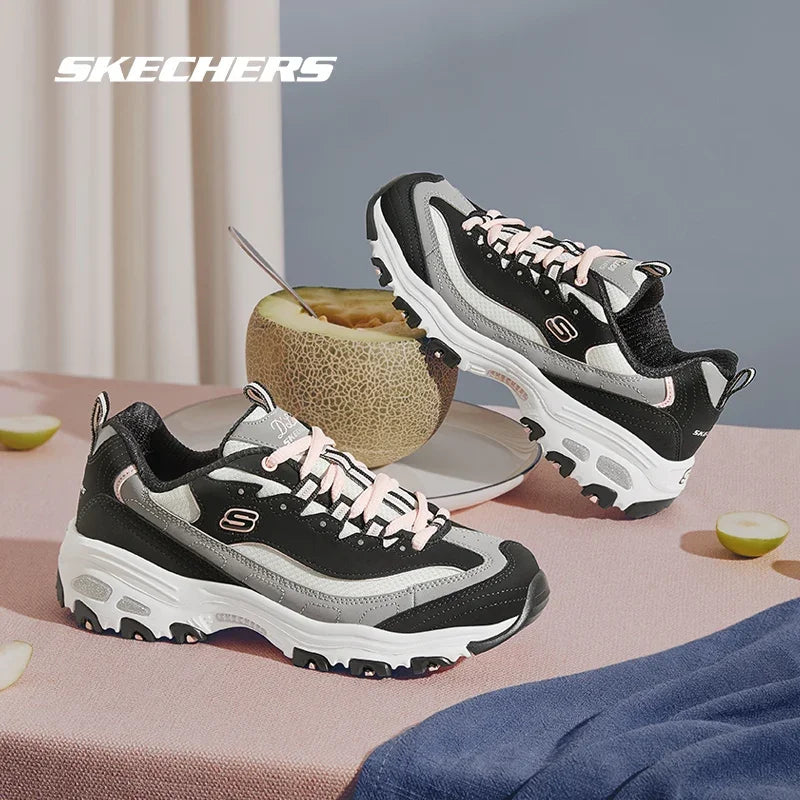 Skechers Original Women's Platform Flats Shoes Classic Sketchers Shoes Women Shoes Casual Trainers Ladies Chunky Sneakers Mujer