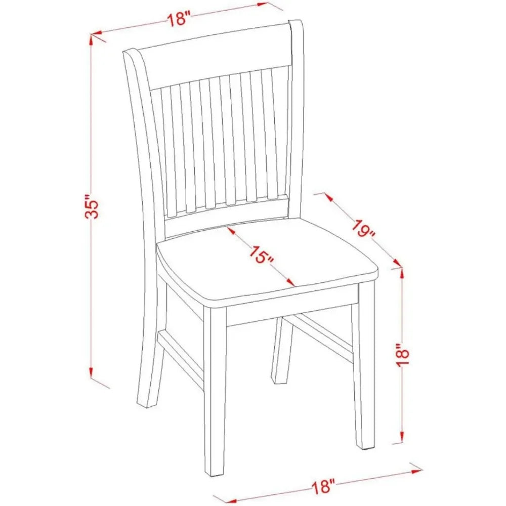 5 Piece Dinette Set for 4 Includes a Rectangle Dining Room Table with Dropleaf and 4 Dining Chairs, 30x48 Inch, Black & Cherry