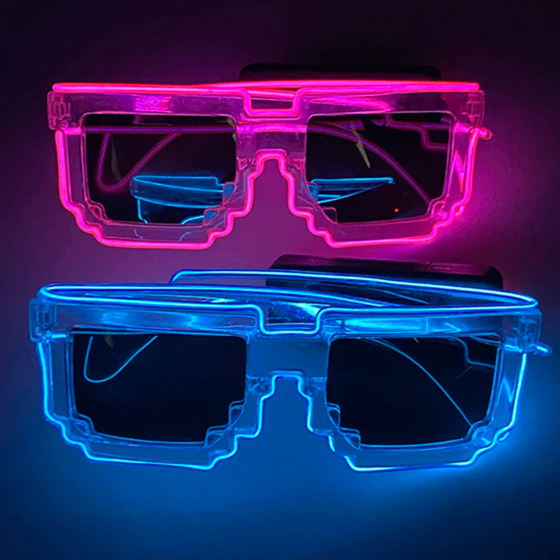 Hot Sale Luminous Neon Glasses With Lights LED Eyeglasses Bar Rave Parties Props Glowing Glasses Festival Club Supplies