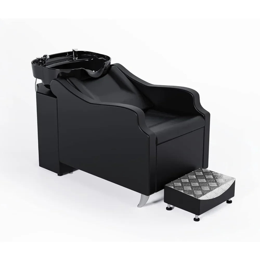 Shampoo Chair,This professional shampoo chair and bowl is a complete hair washing station,ideal for hair salons and barber shops