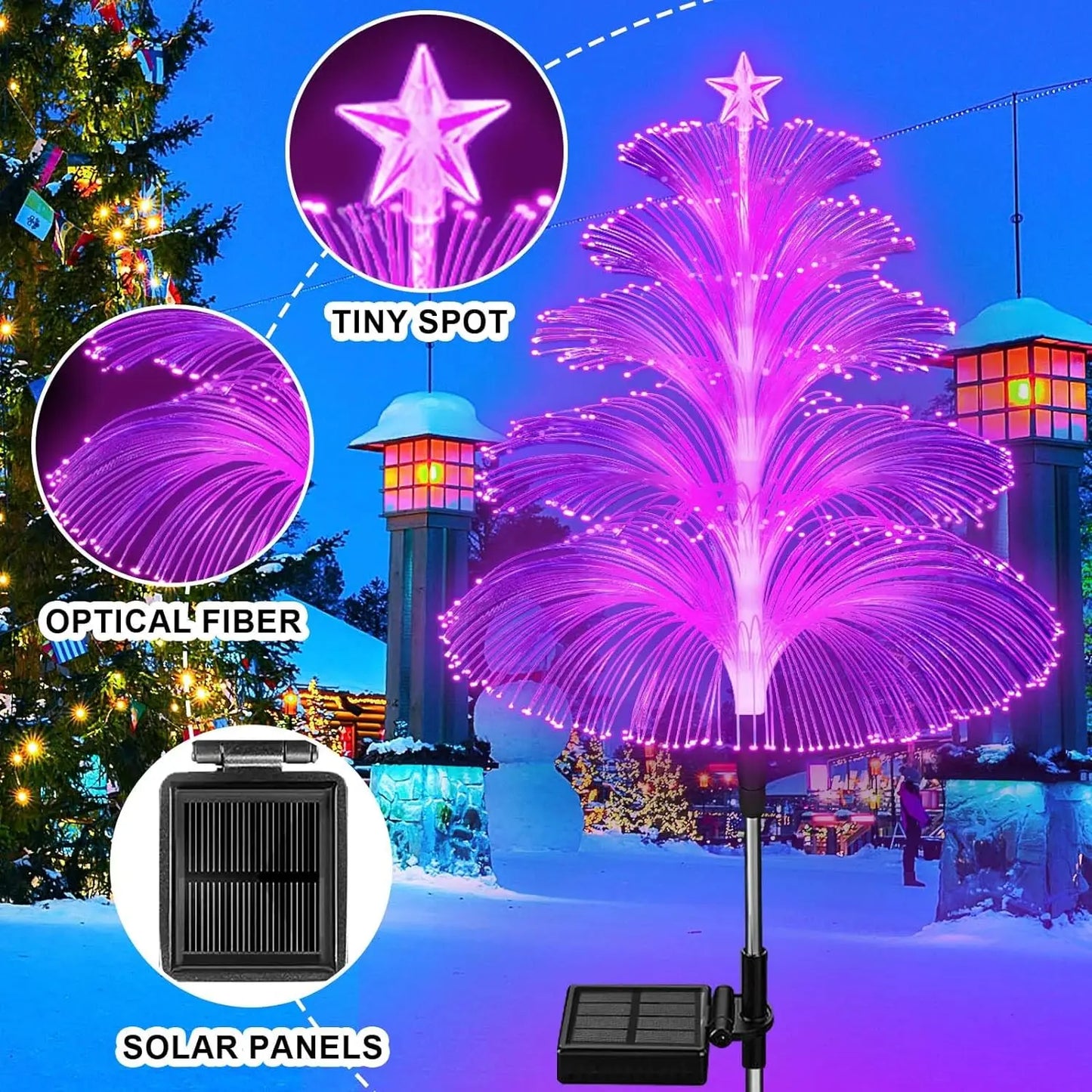 Solar Christmas lights Garden jellyfish lights Outdoor waterproof landscape garden decoration lawn lights