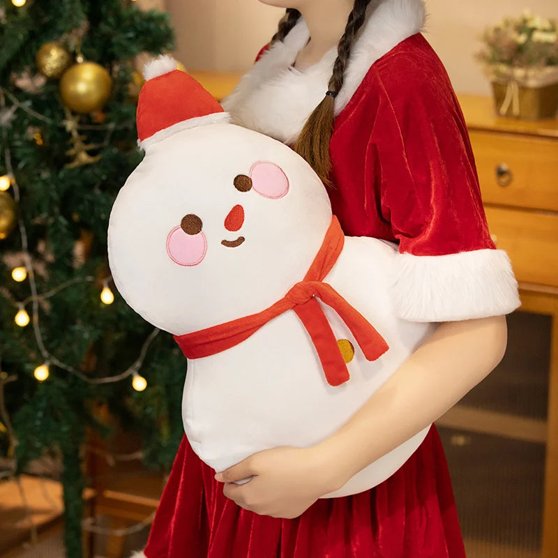 New Christmas Decor Cartoon Plush Christmas Tree Gingerbread Man Snowman Soft Stuffed Throw Pillow Cushion for Kids Xmas Gifts