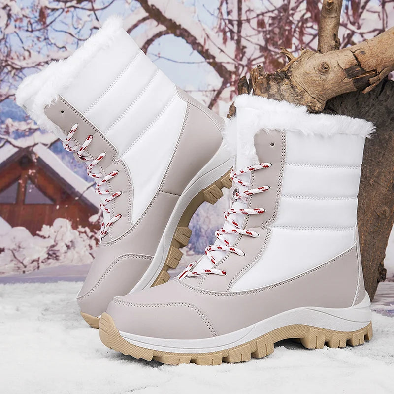 Winter Brand Women's Boots Plush Snow Boots Outdoor Non-slip Sneakers Women Warm  Waterproof Boots Fashion Casual Designer Shoes