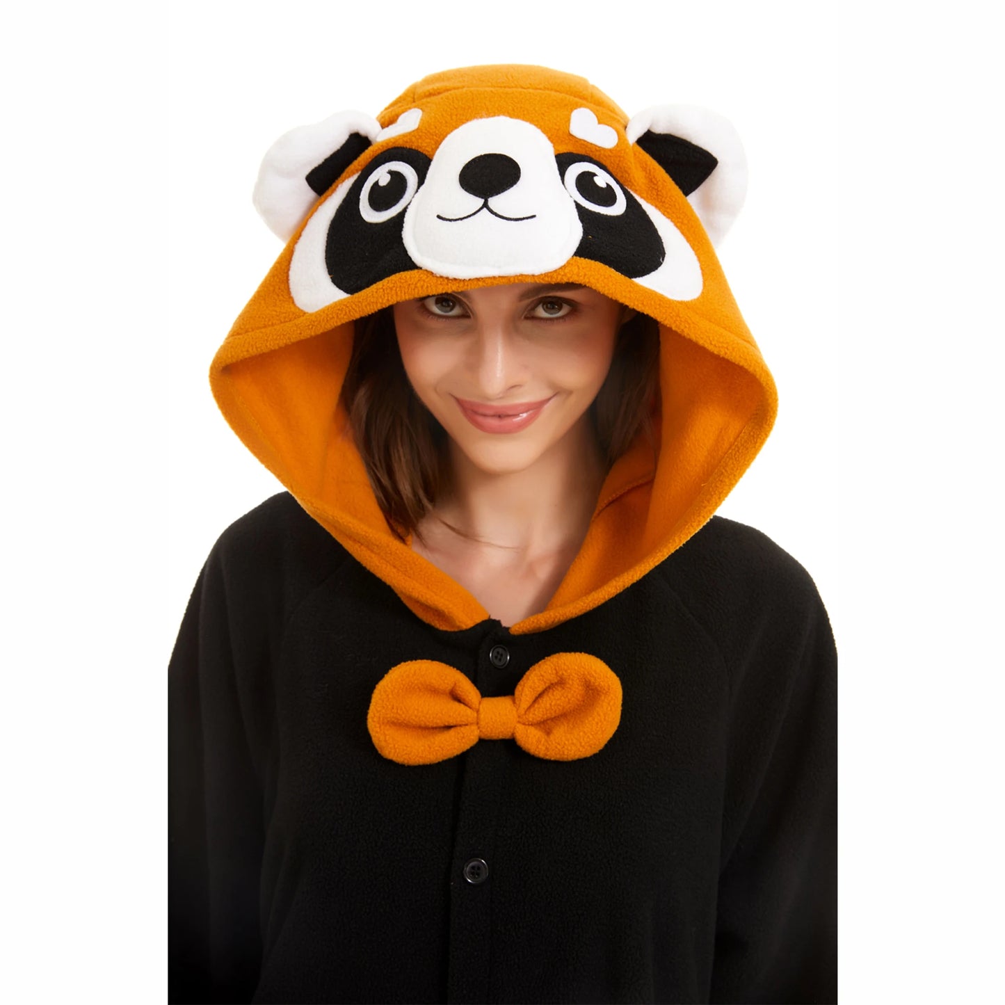 Red Panda One-Piece Pajamas For Adults Unisex Winter Soft Homewear Halloween Christmas Cosplay Costume Onesie Sleepwear Pijama