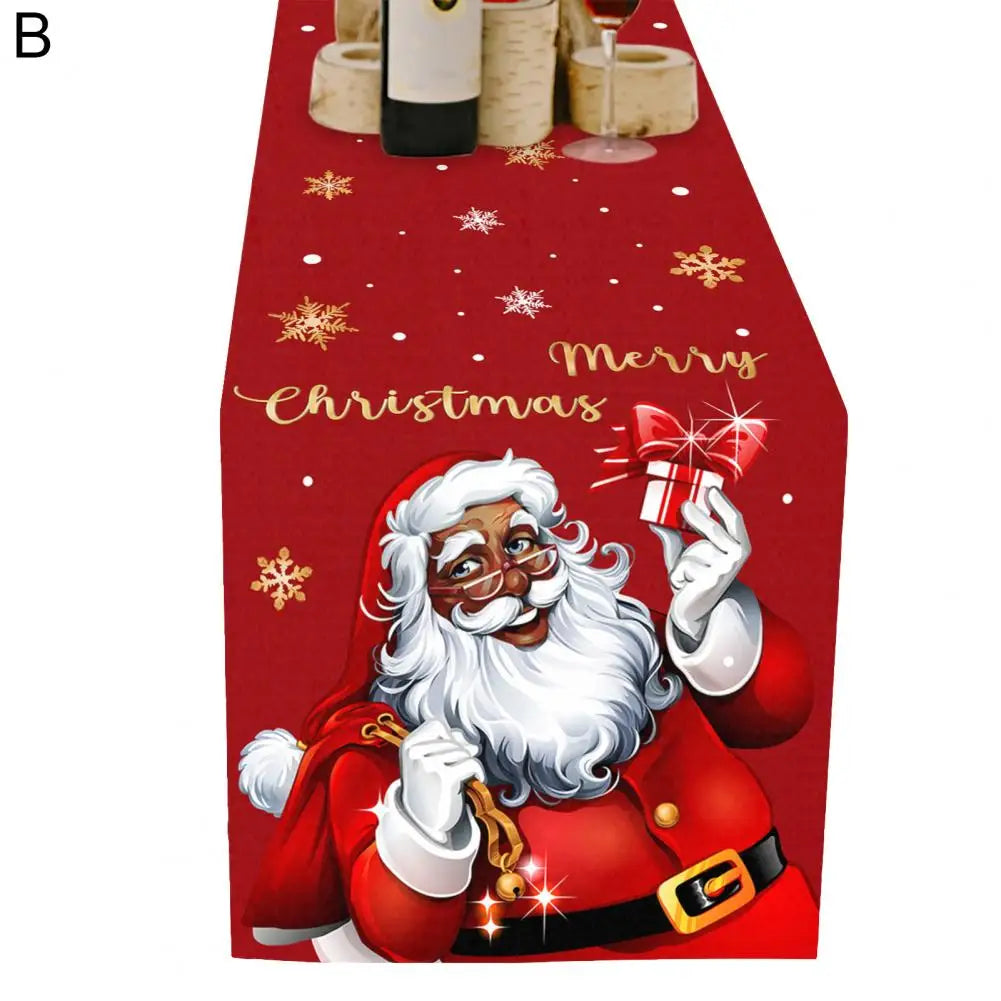 Christmas Table Runner  Durable Washable Table Decoration  Xmas Hotel Dining Table Runner Home Decoration