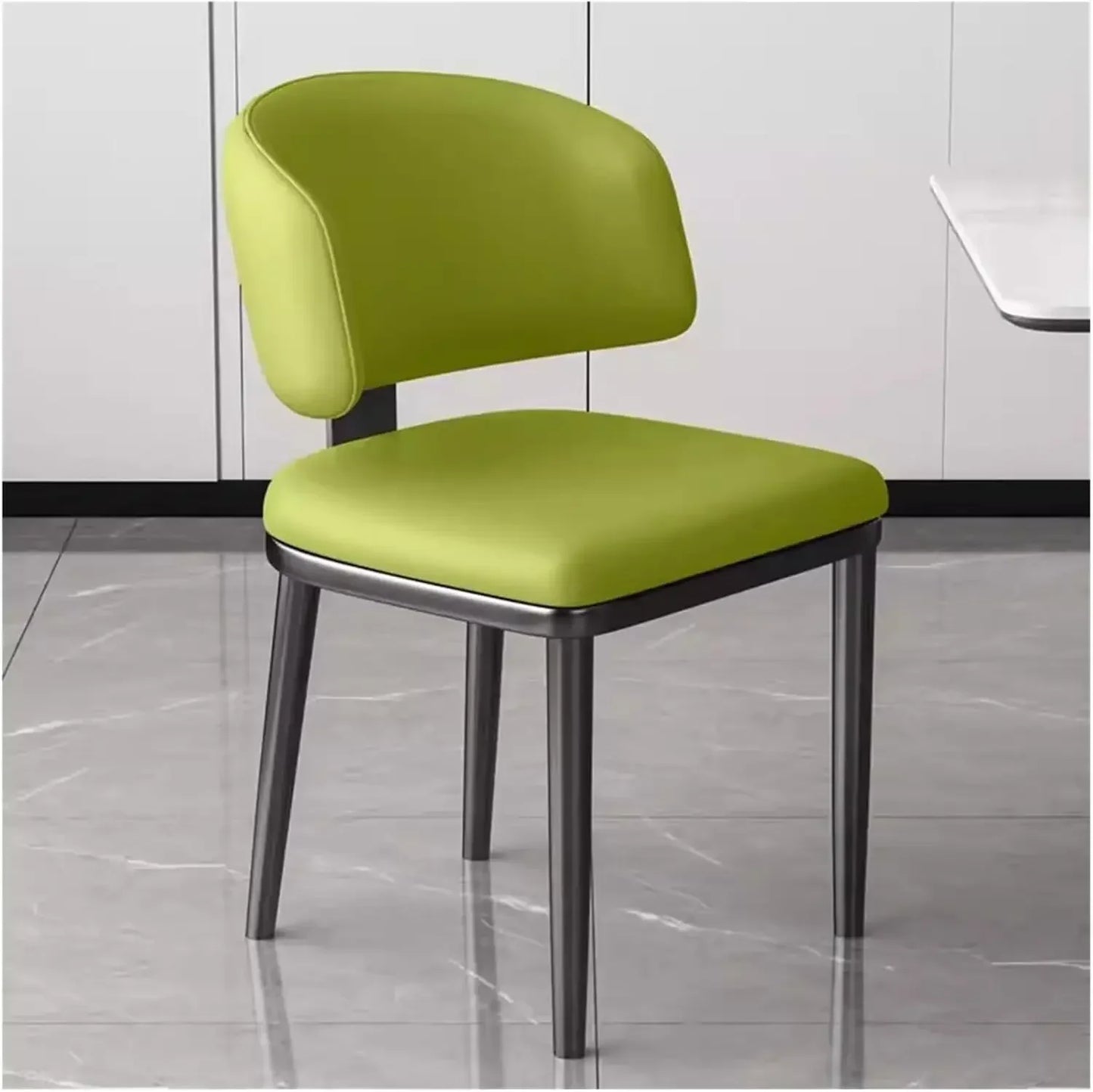 Dining chair，Upholstered Dining Chairs Modern Kitchen Dining Room Chairs with Curved Back,Upholstered Armless Side Chair