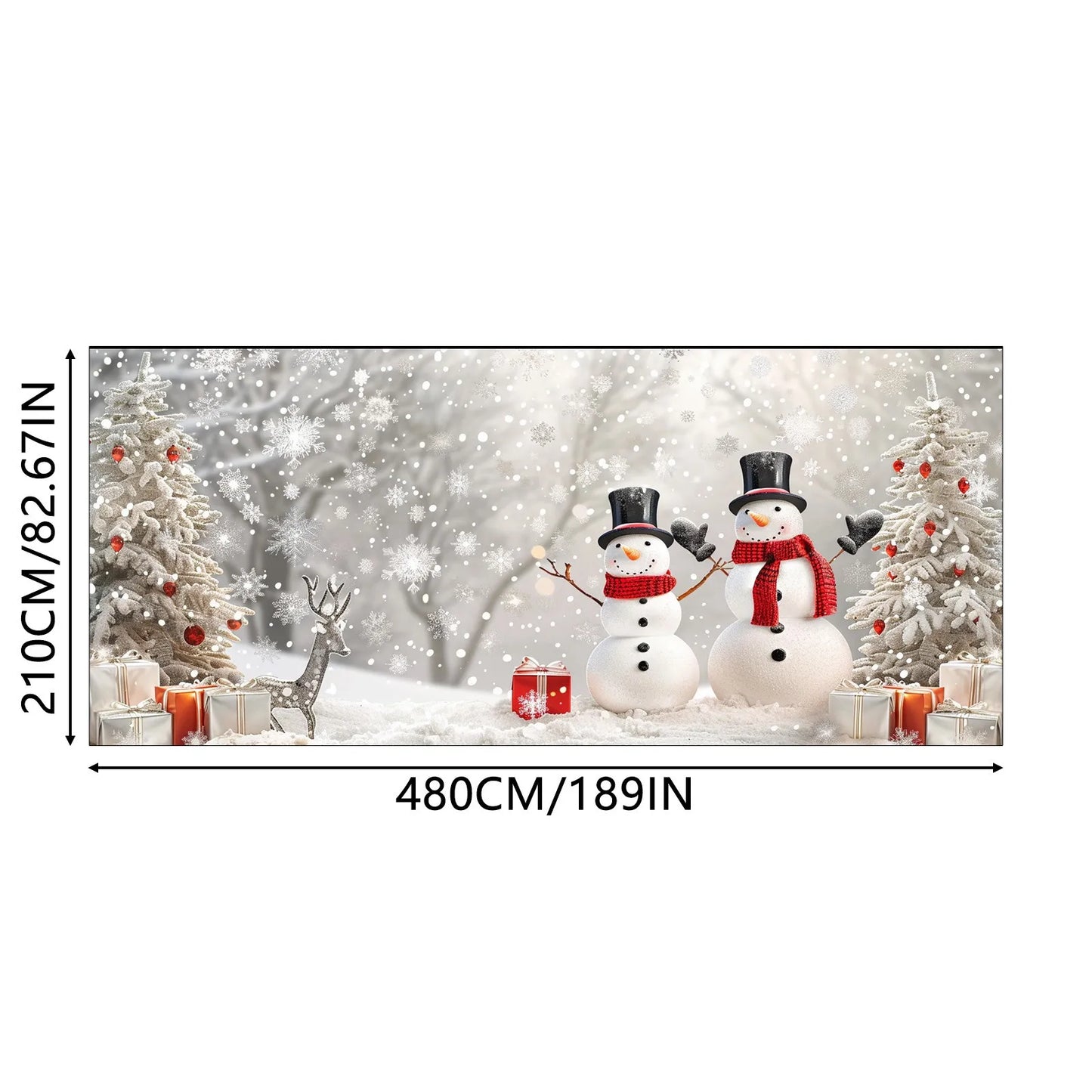 Snowman Xmas Tree Party Banner The Background Christmas Party Santa Photography Christmas Garage Door Background Party Banner