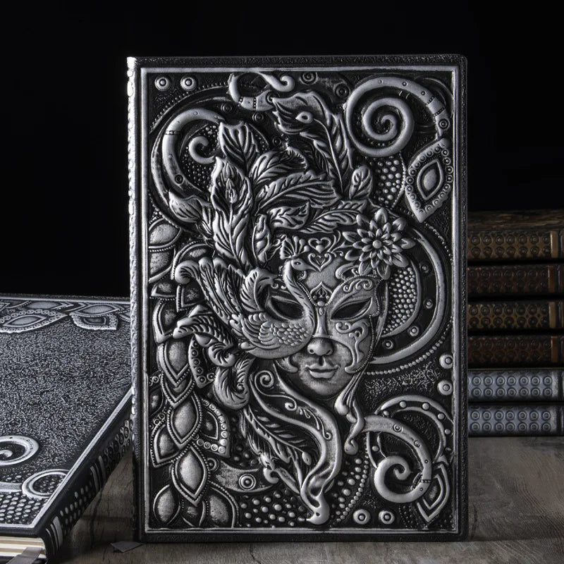 A5 Hardcover Notebook Vintage Legend Character Embossed Diary PU Notepad Travel Planner Journals Office School Stationery