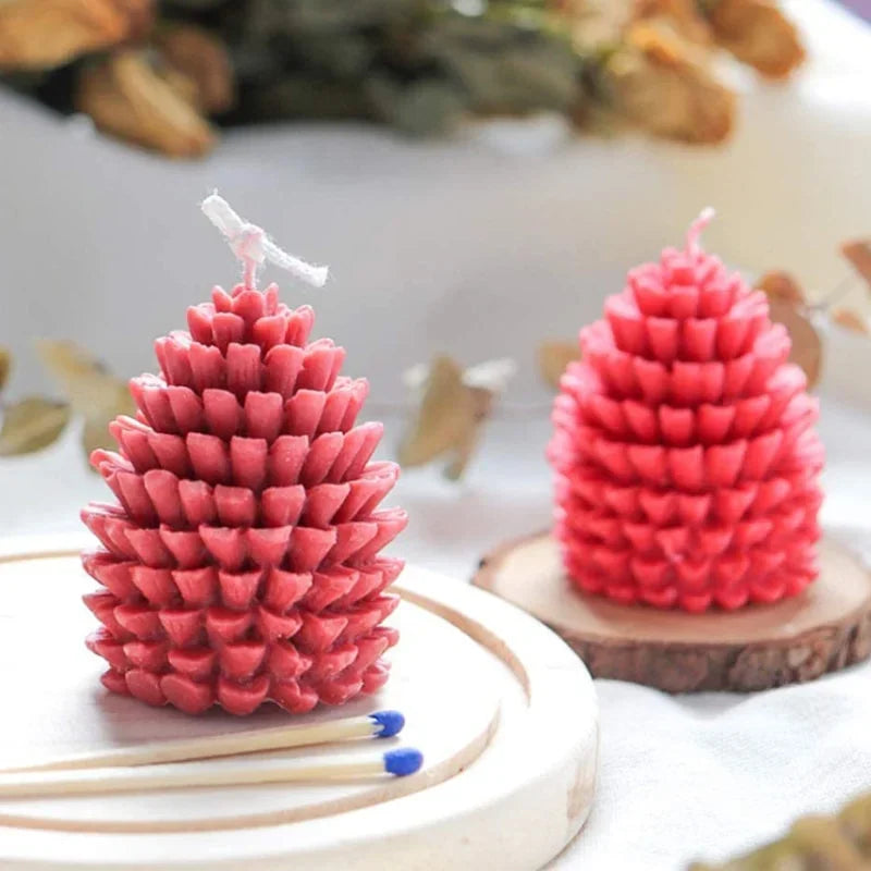 Pine Cones Candle Silicone Mold DIY Pine Ball Aromatic Candle Making Resin Soap Mold Christmas Gifts Craft Supplies Home Decor