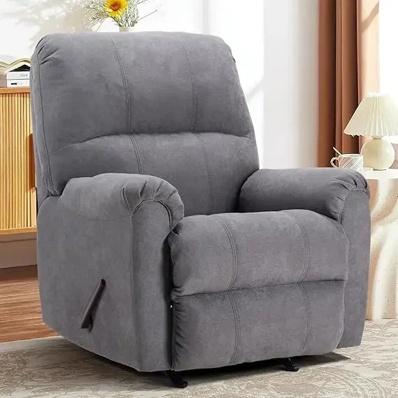 Rocker Recliner Chair for Adults,Manual Recliner Chair with Overstuffed Backrest and Armrests,for Living Room,Living Room Chairs